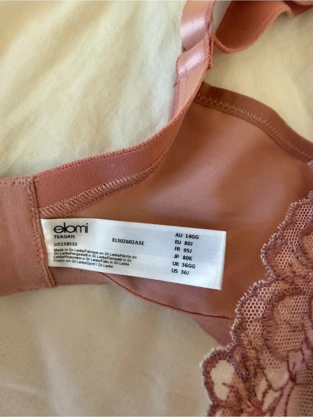 Elomi Teagan Full-Figure Underwire Bra in Dusty Rose